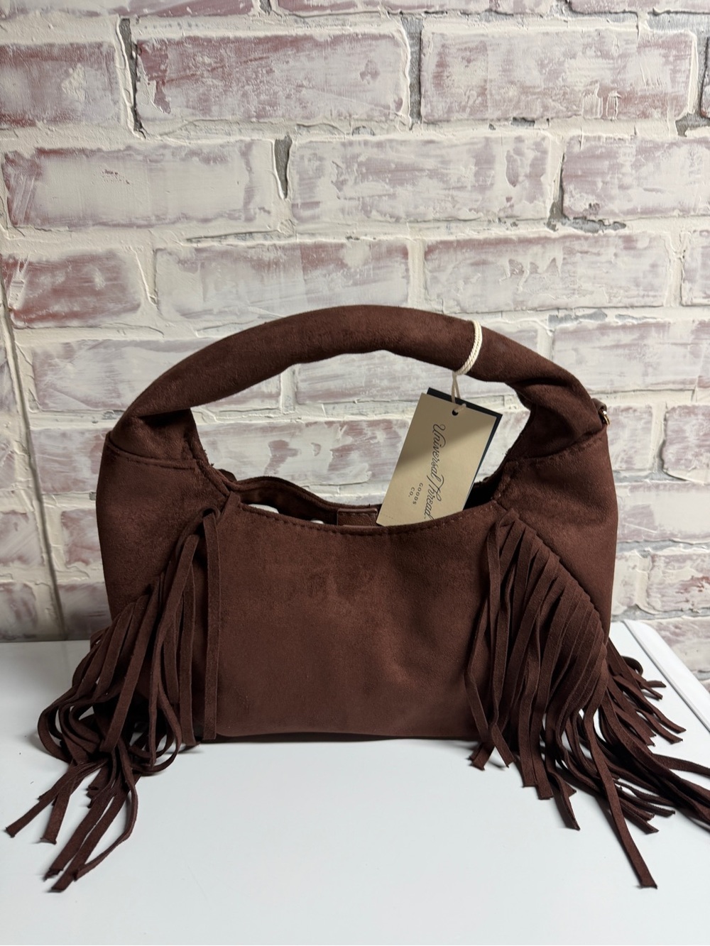 Brown Suede Fringe Hobo Bag - Universal Thread